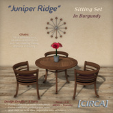 [CIRCA] Pkg - "Juniper Ridge" - Sitting Set - In Burgundy