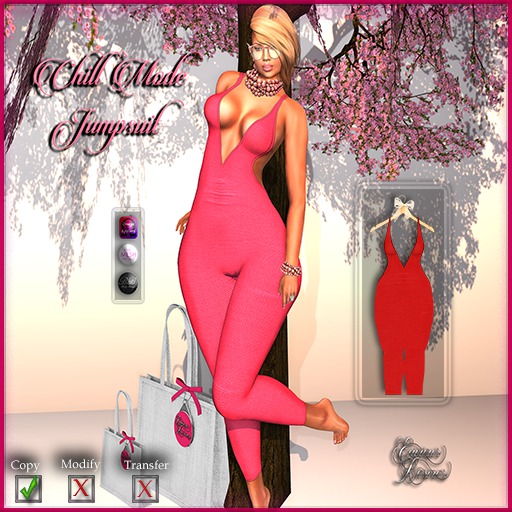 *E.D.* Chill Mode Jumpsuit ~ Red 