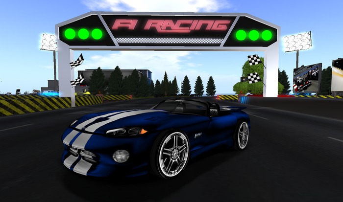 Sportscar Blue Convertible