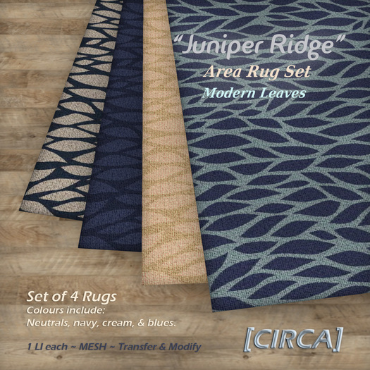 [CIRCA] - "Juniper Ridge" - Area Rug Set - Modern Leaves