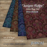[CIRCA] - "Juniper Ridge" - Area Rug Set - Fleur Damask
