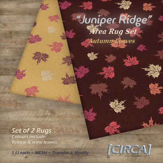 [CIRCA] - "Juniper Ridge" - Area Rug Set - Autumn Leaves