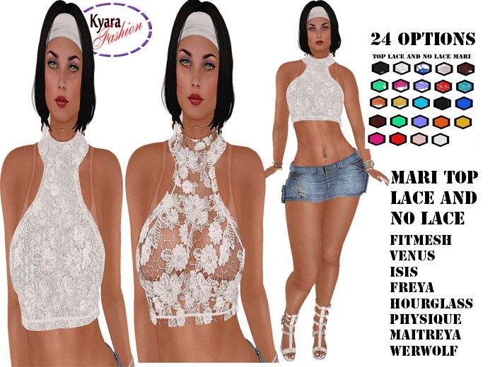 Kyarafashion Top Lace Mari Fitmesh 24 Options