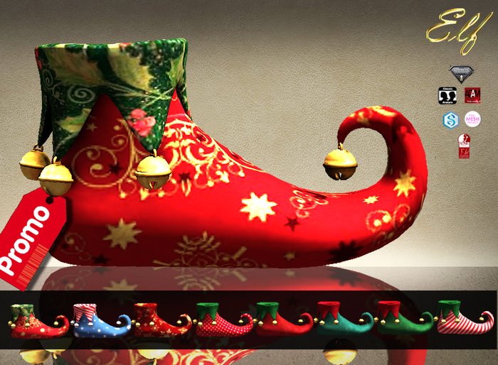 CA PROMO CHRISTMAS ELF SHOES UNISEX FAT PACK