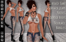 Together Inc. Slashed - Full Outfit + Boots + Jewelry!