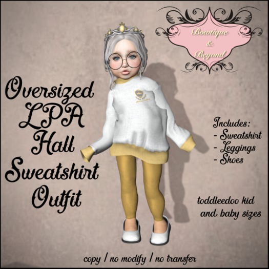 {B&B} Oversized LPA Sweatshirt TD Outfit / Amber / BOXED