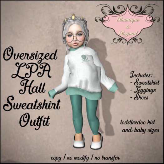 Tiny Tiaras Bowtique - Oversized LPA Sweatshirt Outfit / Zircon