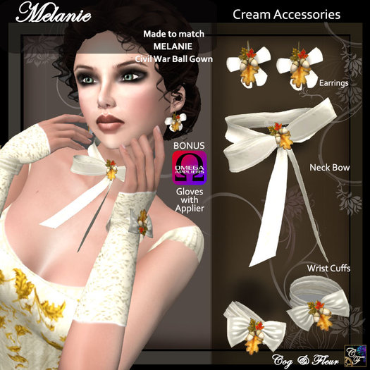 C&F Melanie Cream Accessories