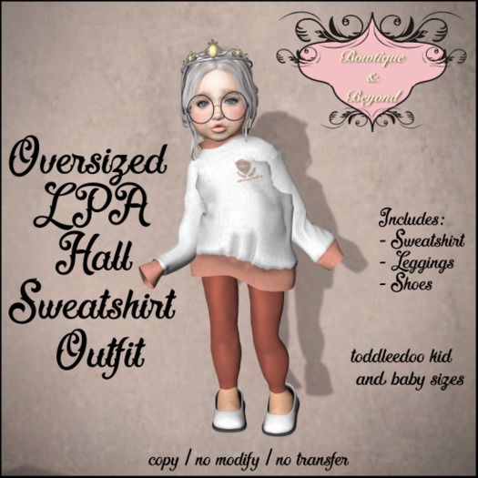 {B&B} Oversized LPA Sweatshirt TD Outfit / Tourmaline / BOXED