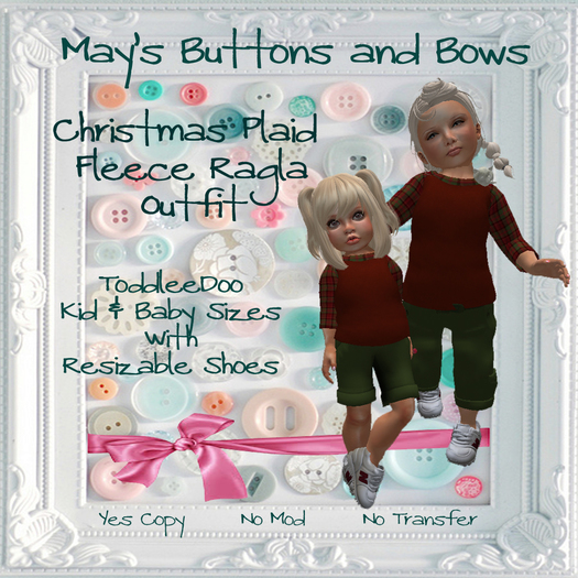 MBB * Christmas Plaid Fleece Ragla Outfit (K&B)