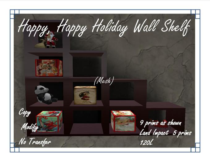 Happy Happy Holiday Wall Shelf