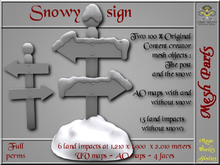 Snowy sign - 3 & 6 LI - 2 FULL PERMS Meshes