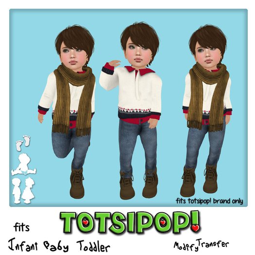 TOTSIPOP! Beige Winter Sweater Set of three