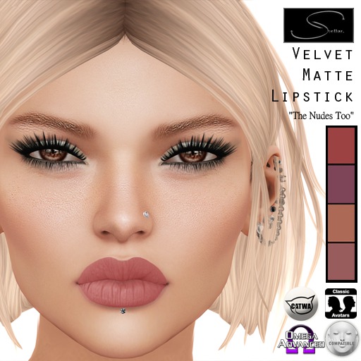[Stellar] Velvet Matte Lipstick "The Nudes Too" (CATWA / LELUTKA / OMEGA / CLASSIC)