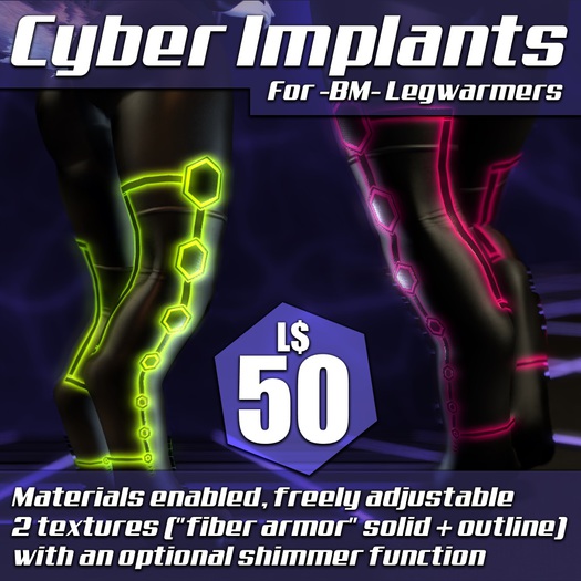 :Frio's: Cyber Implants for -BM- Legwarmers