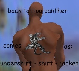 SC - Panther back tattoo