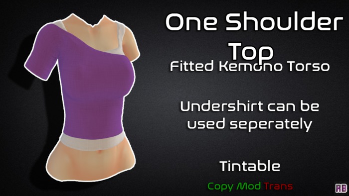 [RB] One Shoulder Top (Fitted Kemono Torso) (Box)