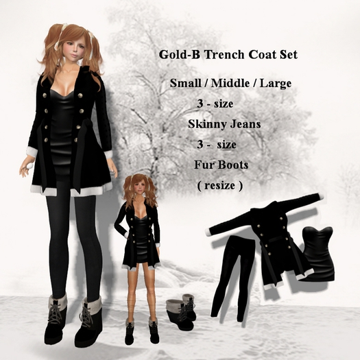 Gold-B Trench Coat set Box