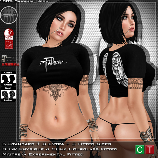 FnH Belly Tee Darks -Mesh- Fallen