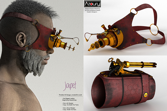AZOURY - Japet Magnifying Glass&Strap [Red]