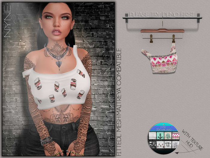 [NYNE] Off Shoulder Top with Hud (unpack me)