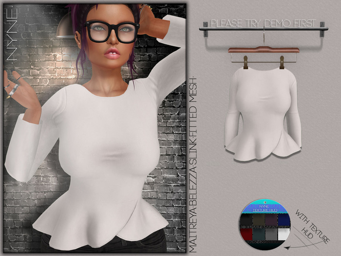 [NYNE] Peplum Top w. Hud (unpack me)