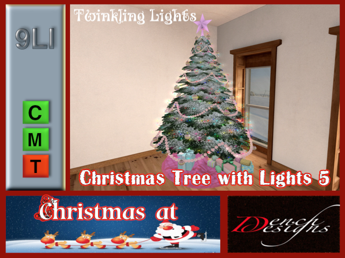 Christmas Tree with Lights 5 by Dench Designs