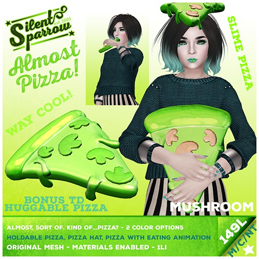 ~silentsparrow~ Almost Pizza? Set - Mushroom