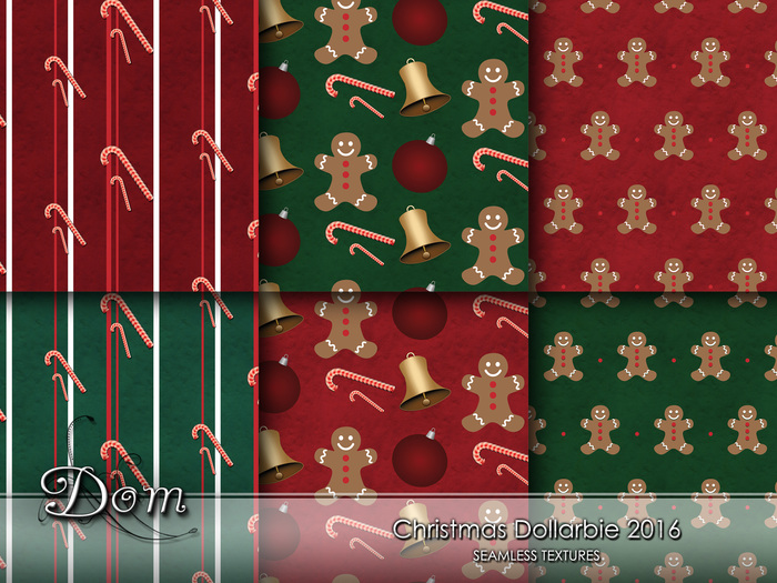 Dom - Christmas Dollarbie - Textures 2016