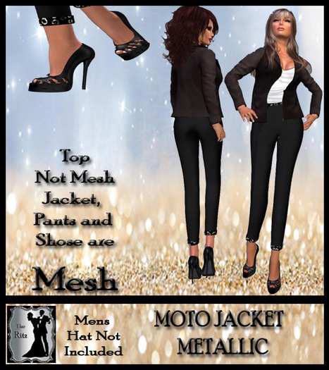 MOTO JACKET  METALLIC