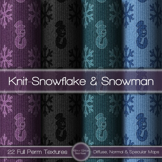 {L} Knit-Snowflake & Snowman
