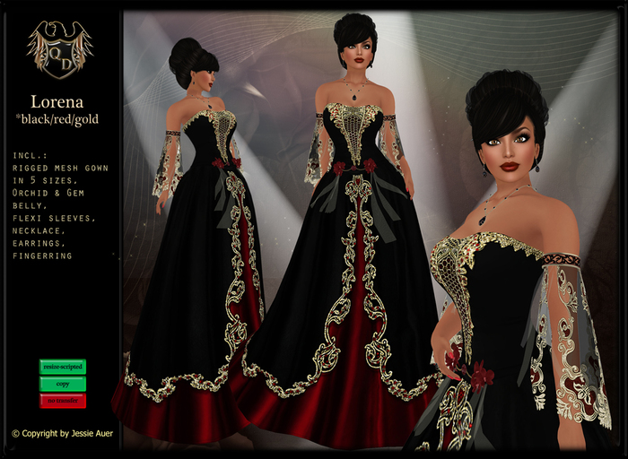 Lorena *black/red/gold