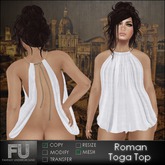 Roman Toga Top * Mesh Sexy Open Back and Rope Tie