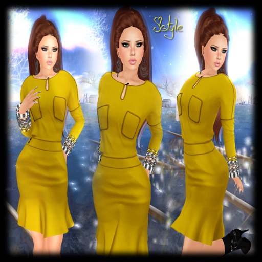 MESH OUTFIT YELLOW  WOMAN JSTYLE