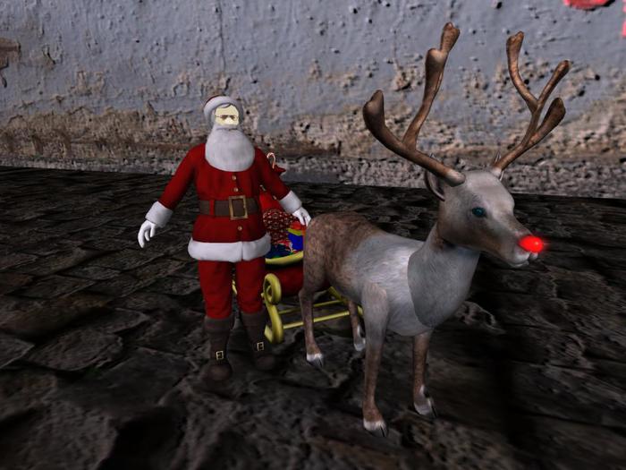 WeinachtsSchlitten & Weinachtsmann & Rudolf