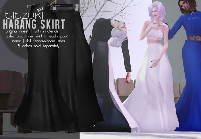 titzuki : harang skirt / black