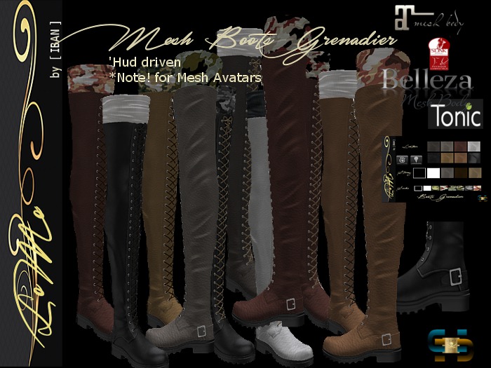 [ IBAN ] MESH BOOTS GRENADIER MAITREYA BELLEZA SLINK Boxed