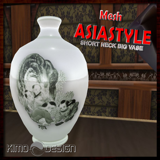 Asia Style short neck Big Vase