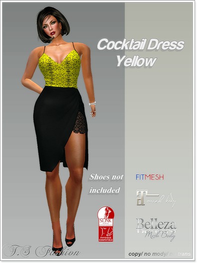 Cocktail Dress Yellow