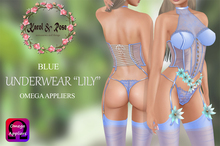 .KAROL ROSE. UNDERWEAR "LILY" BLUE