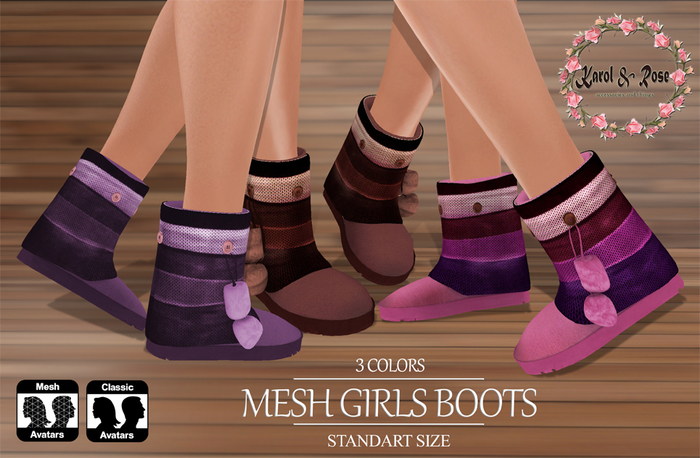 . KAROL ROSE . Mesh_Girls Boots