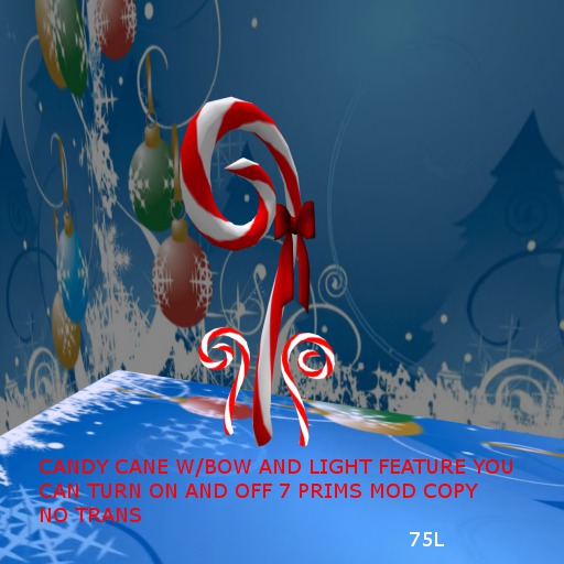 Just Star-Candy Cane w/bow