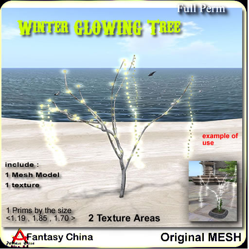 FC- Full Perm Mesh Winter Glowing Tree bp