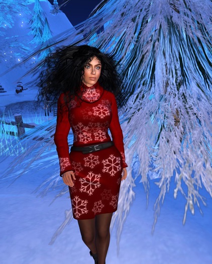 Loring Designs - Special Snowflake Red Sweater Dress (boxed)