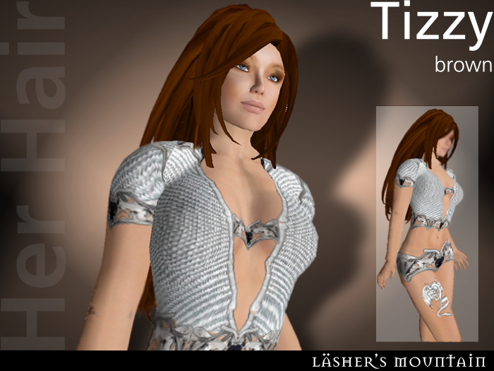  TIZZY Long Full Volume Flexi BROWN HAIR 