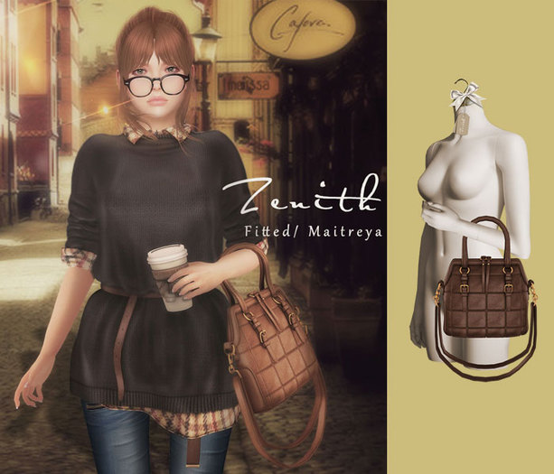 =Zenith=Lattice Handbag (Choco)