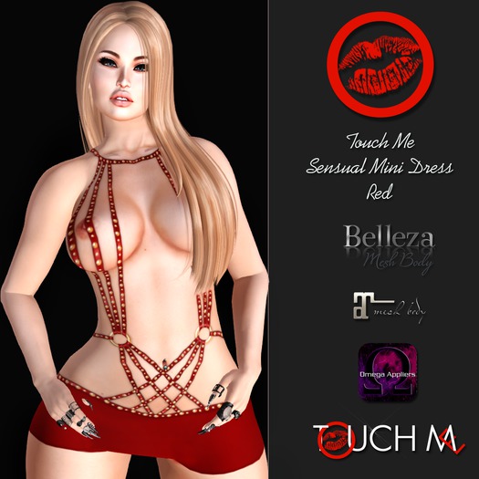 Touch Me Sensual Mini Dress Red