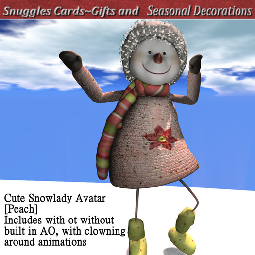 Cute Snowlady Avatar  [Peach] Boxed