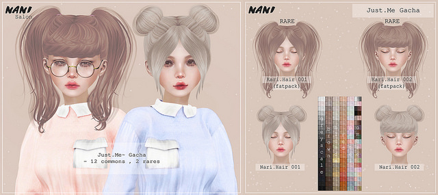 [NANI] Just.Me ~ Kari.Hair 002. (Fatpack) RARE