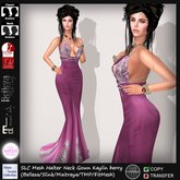 SLC Mesh Halter Neck Gown Kaylin berry
